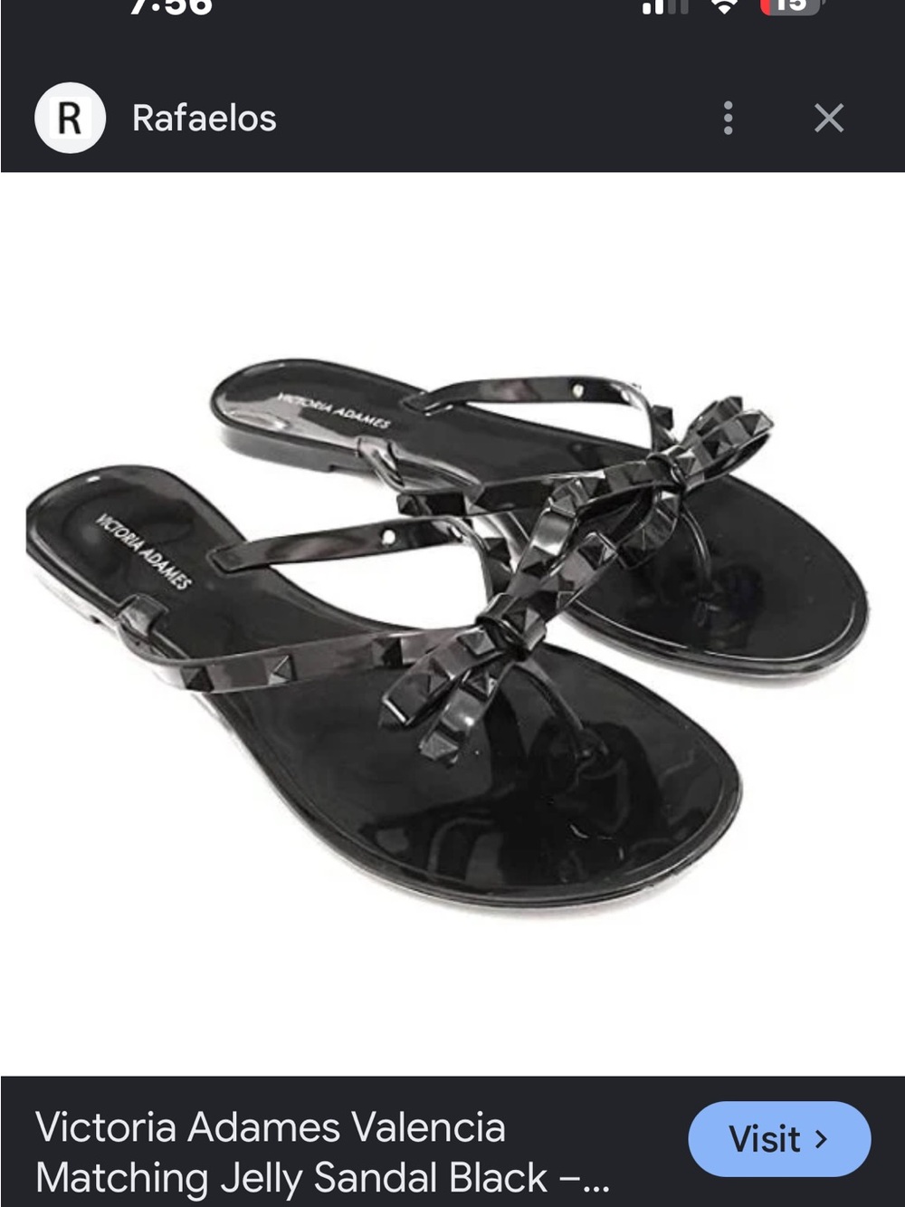 Black Jelly Bow Sandals